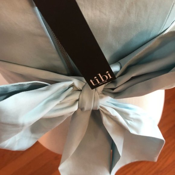 Tibi - Satin Poplin Wrap Bustier - Light Blue - Size 4 - NWT - Picture 4 of 5